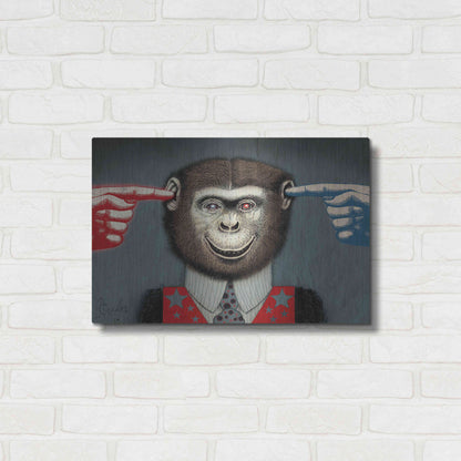 Luxe Metal Art 'Monkey' by Anthony Freda, Metal Wall Art,24x16