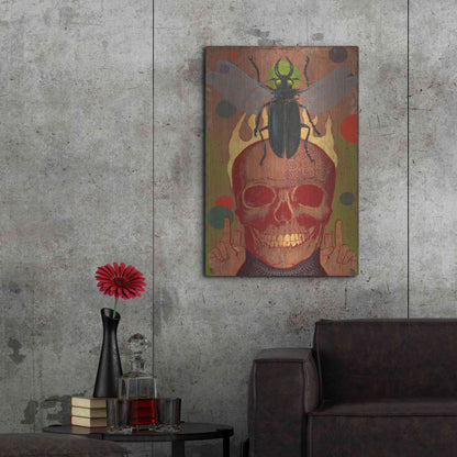 Luxe Metal Art 'Skull' by Anthony Freda, Metal Wall Art,24x36