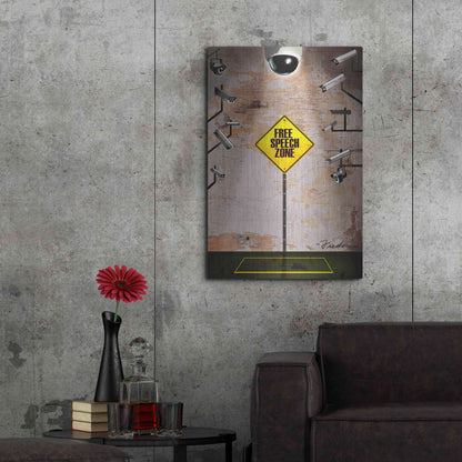 Luxe Metal Art 'Speech Zone' by Anthony Freda, Metal Wall Art,24x36