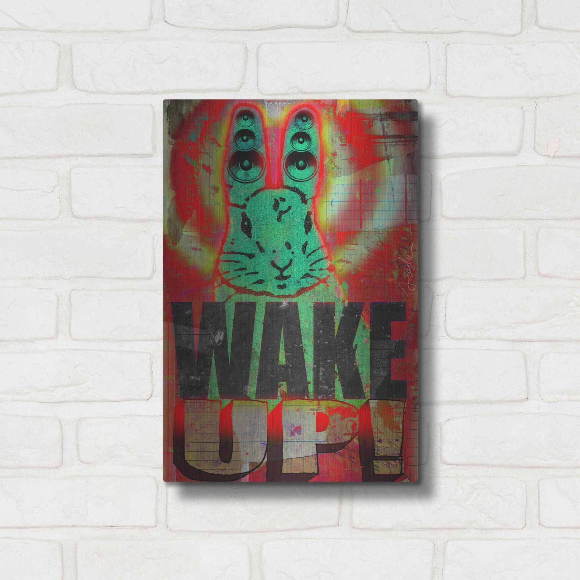 Luxe Metal Art 'Wake Up' by Anthony Freda, Metal Wall Art,12x16