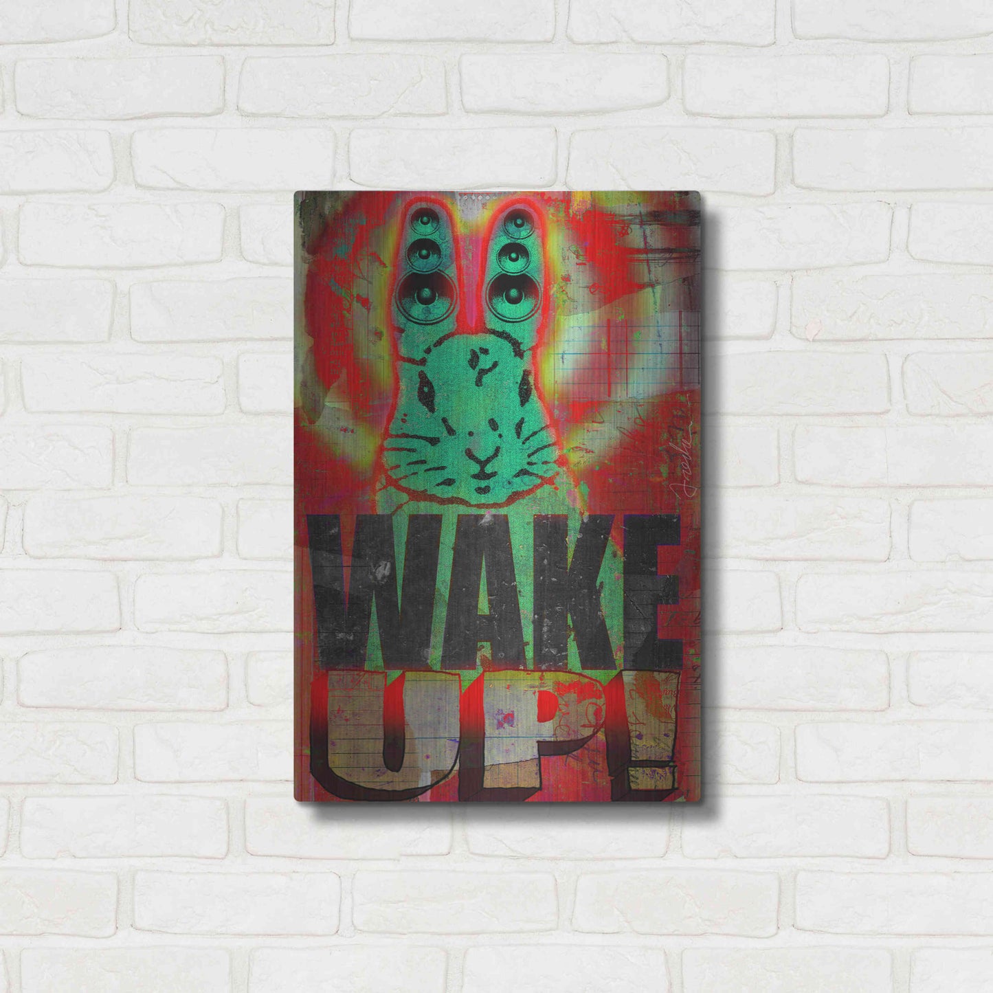 Luxe Metal Art 'Wake Up' by Anthony Freda, Metal Wall Art,16x24