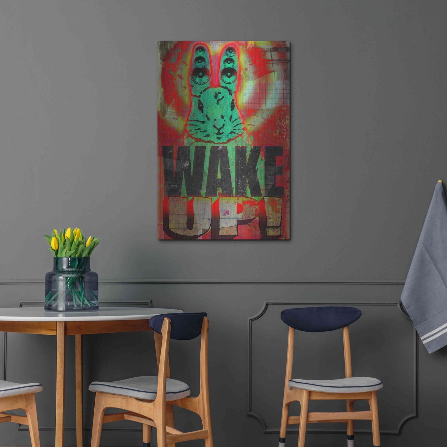 Luxe Metal Art 'Wake Up' by Anthony Freda, Metal Wall Art,24x36