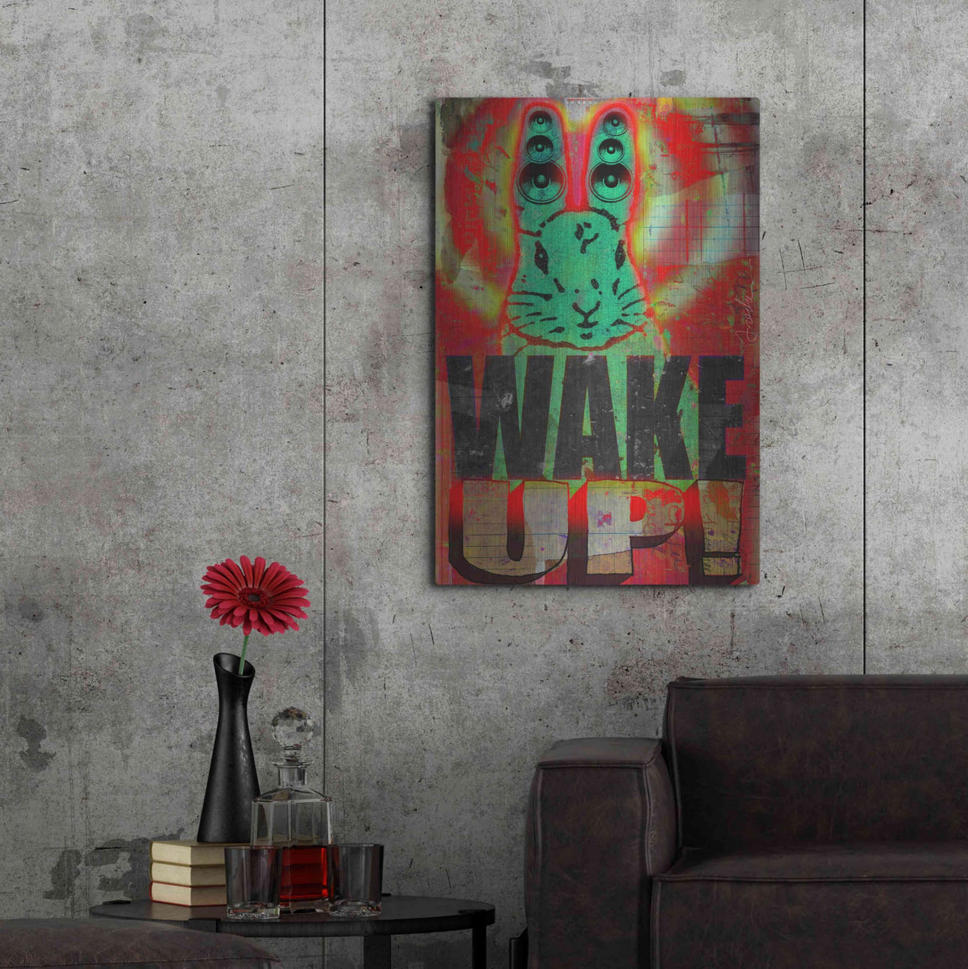 Luxe Metal Art 'Wake Up' by Anthony Freda, Metal Wall Art,24x36