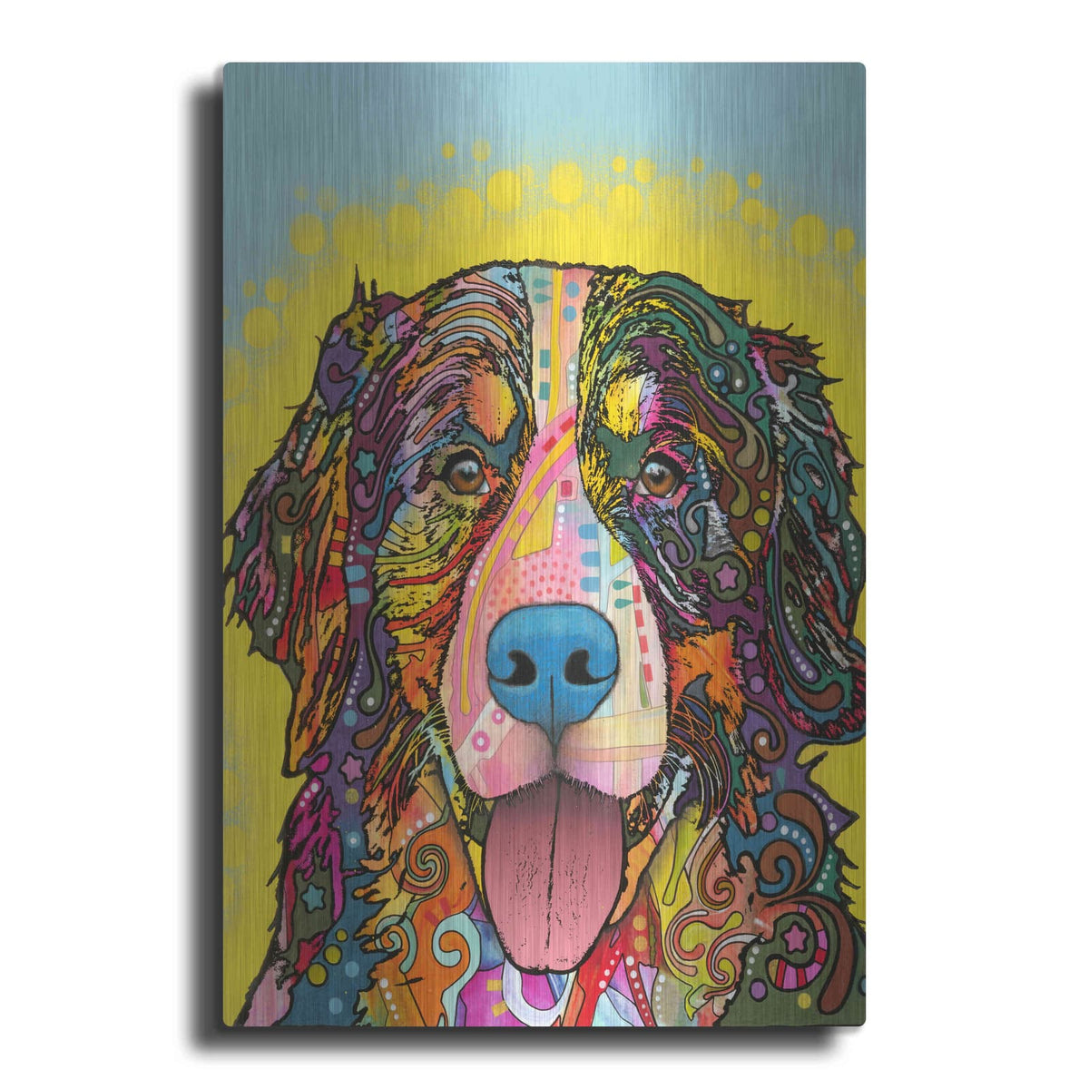 'Bernese Mountain Dog' by Dean Russo – Metal Wall Art