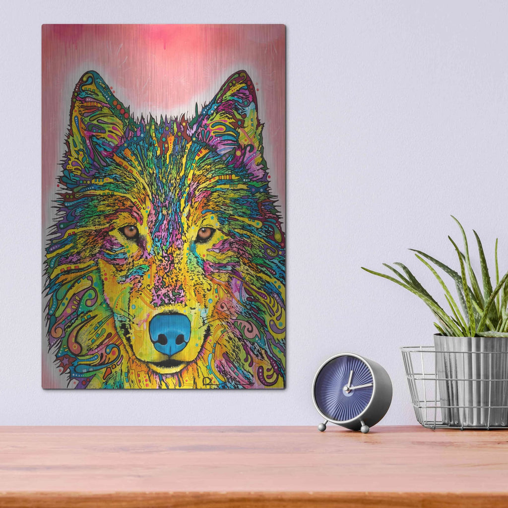 'Wolf' by Dean Russo – Metal Wall Art, 12x16 room view