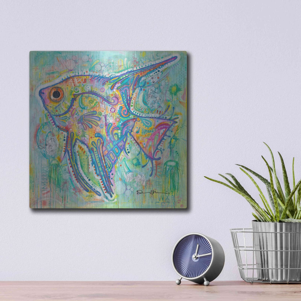 'Angel' by Dean Russo – Metal Wall Art, 12x12 room view