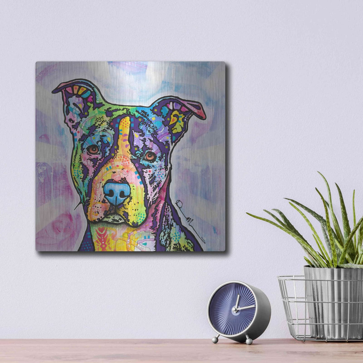'Illustrious' by Dean Russo – Metal Wall Art, 12x12 room view