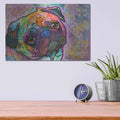 'Pug Love' by Dean Russo – Metal Wall Art, 16x12 room view