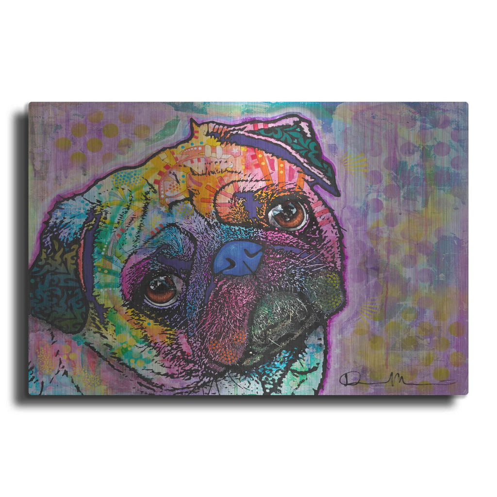 'Pug Love' by Dean Russo – Metal Wall Art