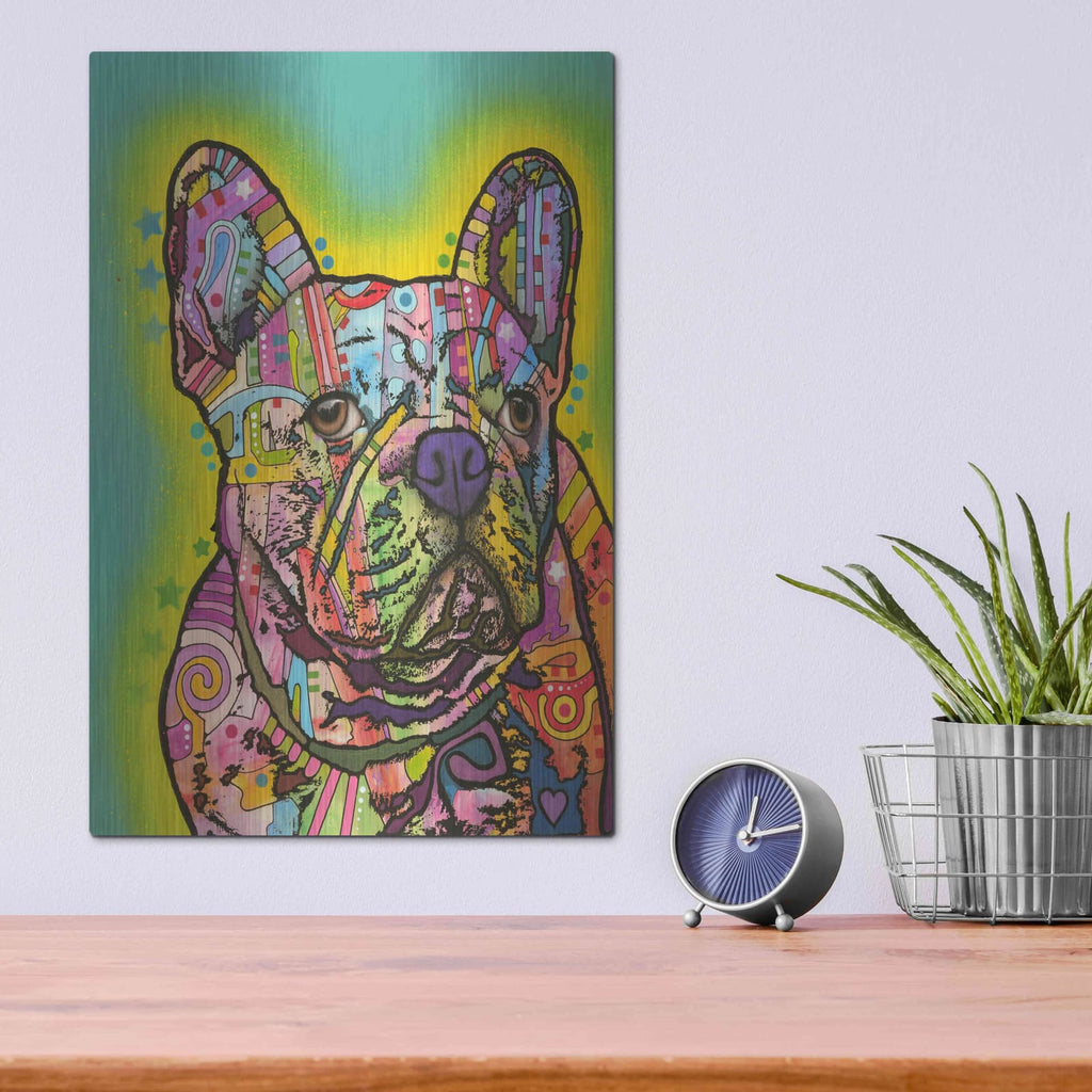 'French Bulldog III' by Dean Russo – Metal Wall Art, 12x16 room view