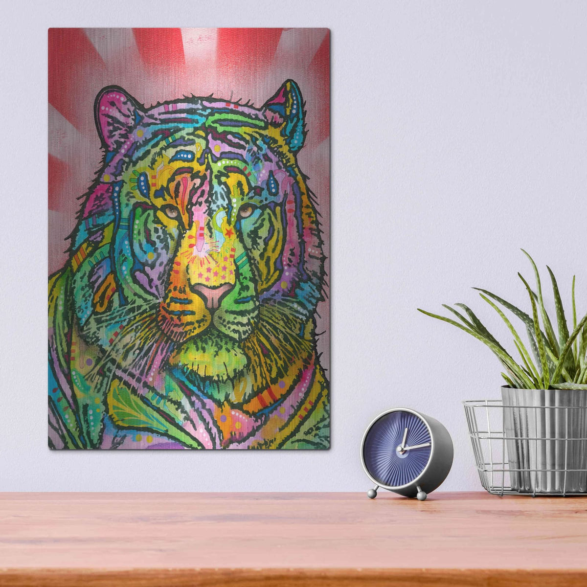 'Tiger 2' by Dean Russo – Metal Wall Art, 12x16 room view