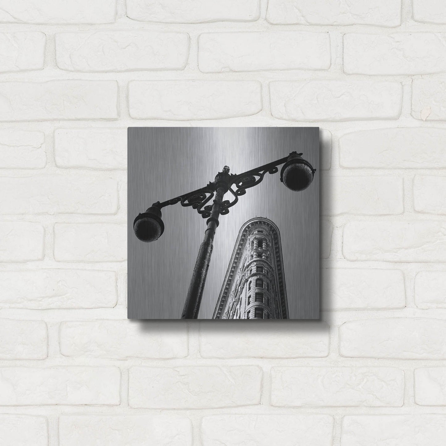 Luxe Metal Art 'NYC Flat Iron' by Nina Papiorek, Metal Wall Art,12x12