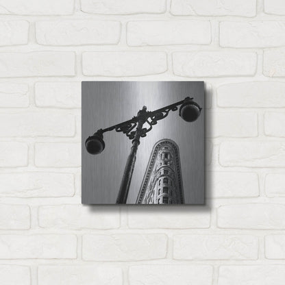 Luxe Metal Art 'NYC Flat Iron' by Nina Papiorek, Metal Wall Art,12x12