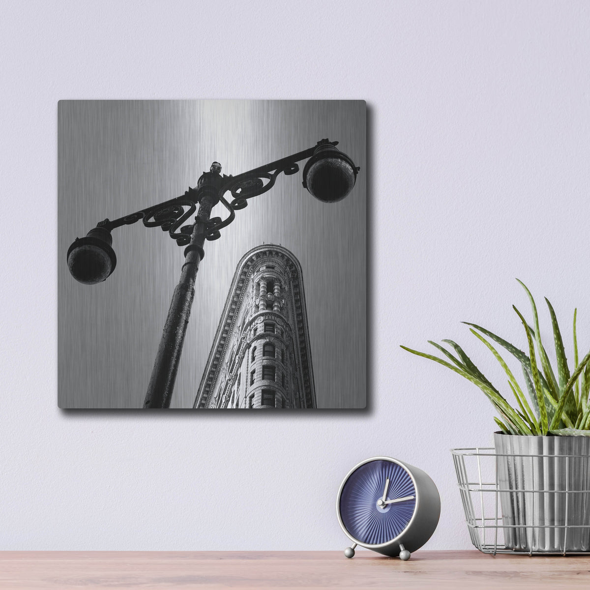 Luxe Metal Art 'NYC Flat Iron' by Nina Papiorek, Metal Wall Art,12x12