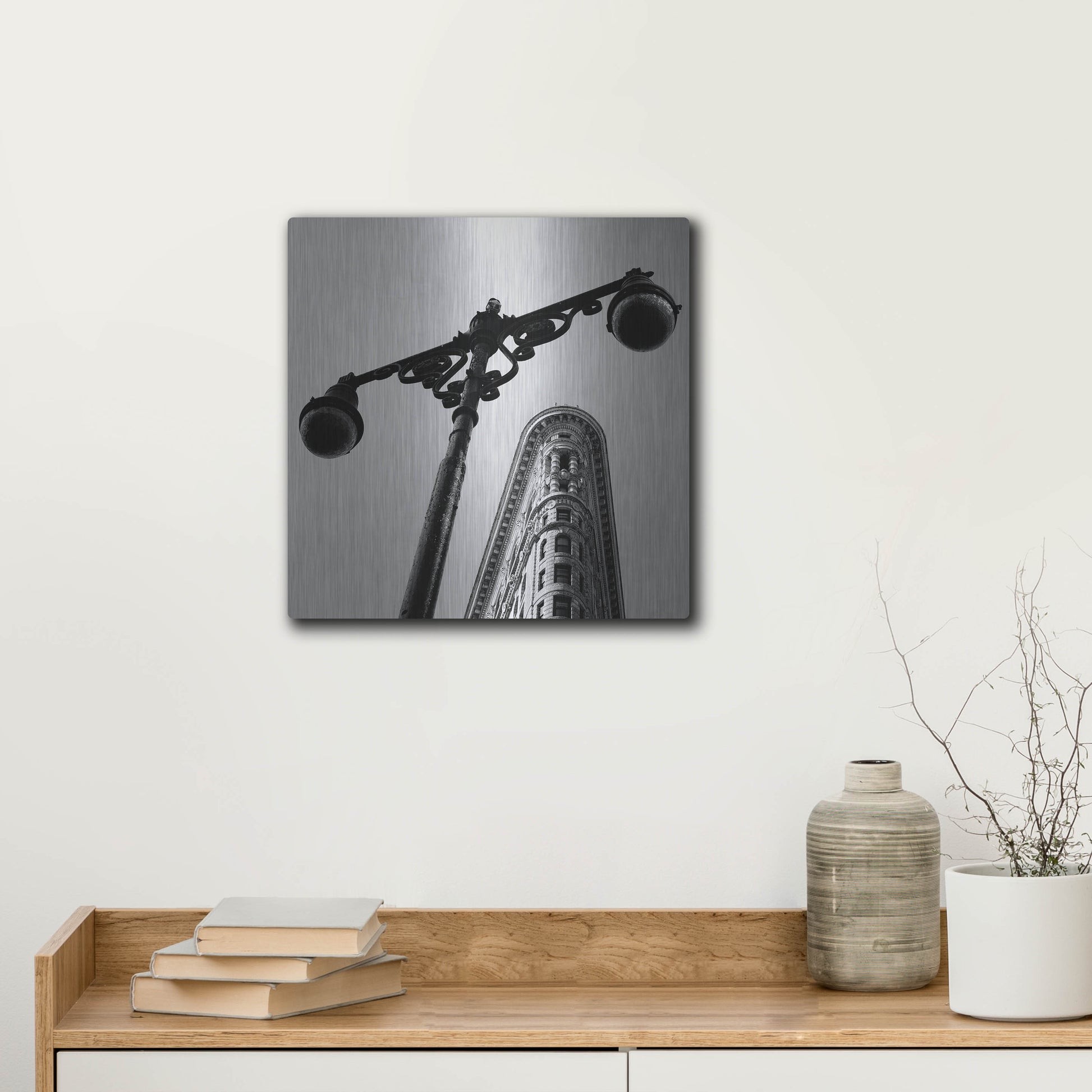 Luxe Metal Art 'NYC Flat Iron' by Nina Papiorek, Metal Wall Art,12x12