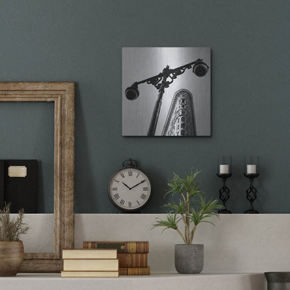 Luxe Metal Art 'NYC Flat Iron' by Nina Papiorek, Metal Wall Art,12x12