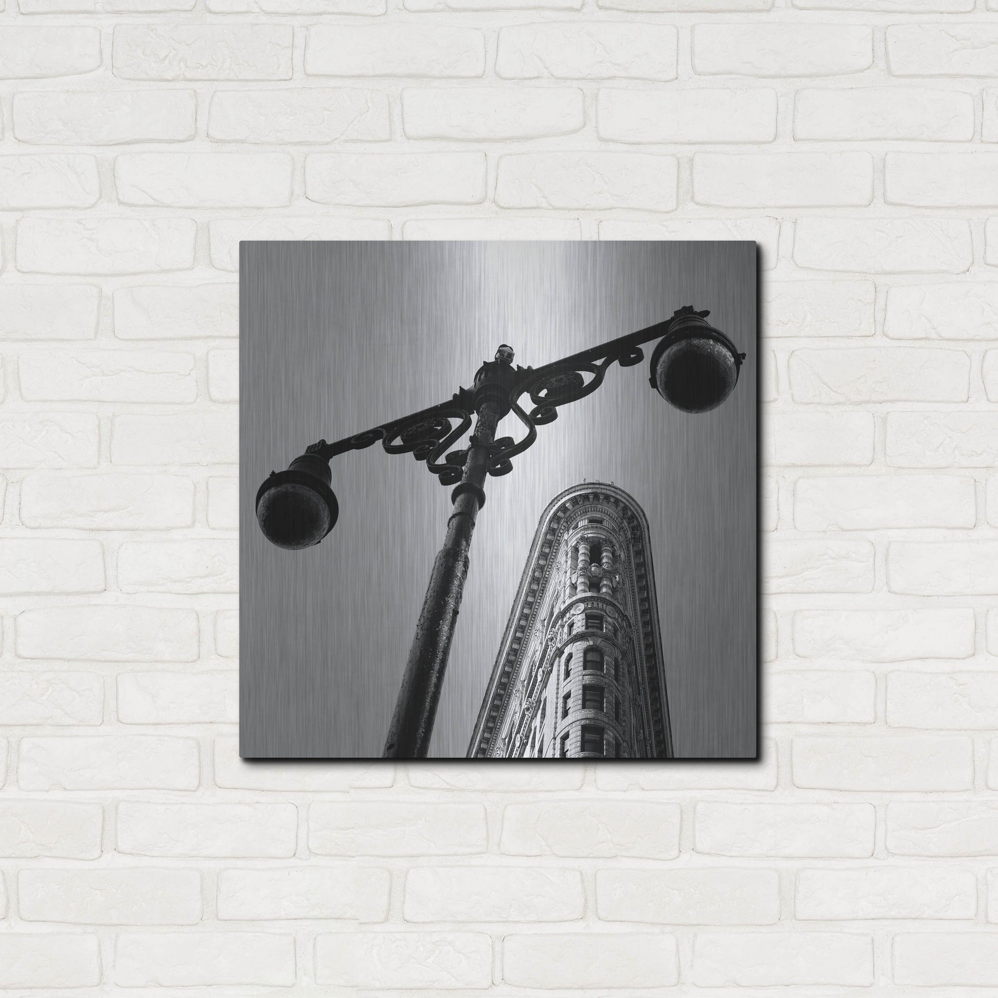 Luxe Metal Art 'NYC Flat Iron' by Nina Papiorek, Metal Wall Art,24x24