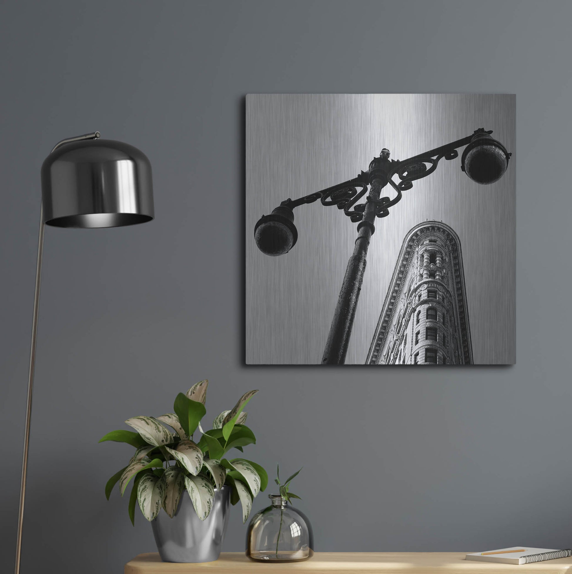 Luxe Metal Art 'NYC Flat Iron' by Nina Papiorek, Metal Wall Art,24x24