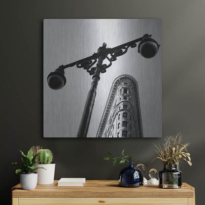 Luxe Metal Art 'NYC Flat Iron' by Nina Papiorek, Metal Wall Art,24x24