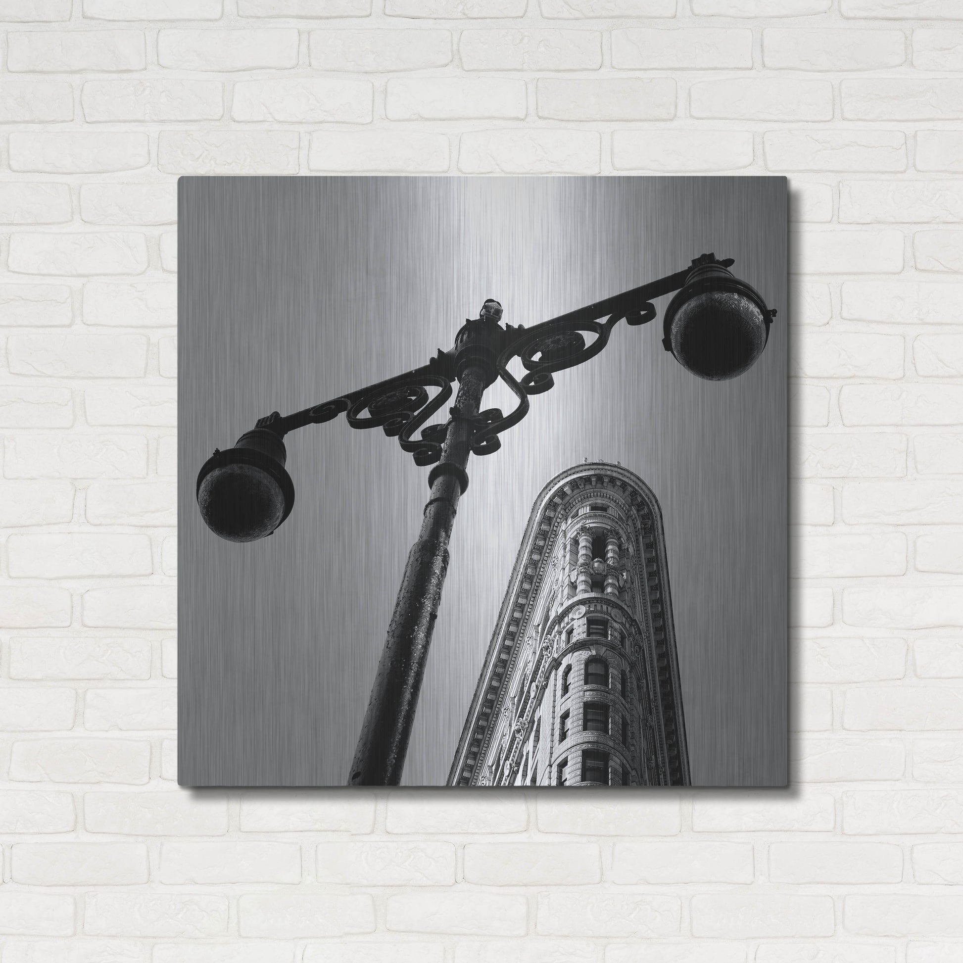 Luxe Metal Art 'NYC Flat Iron' by Nina Papiorek, Metal Wall Art,36x36