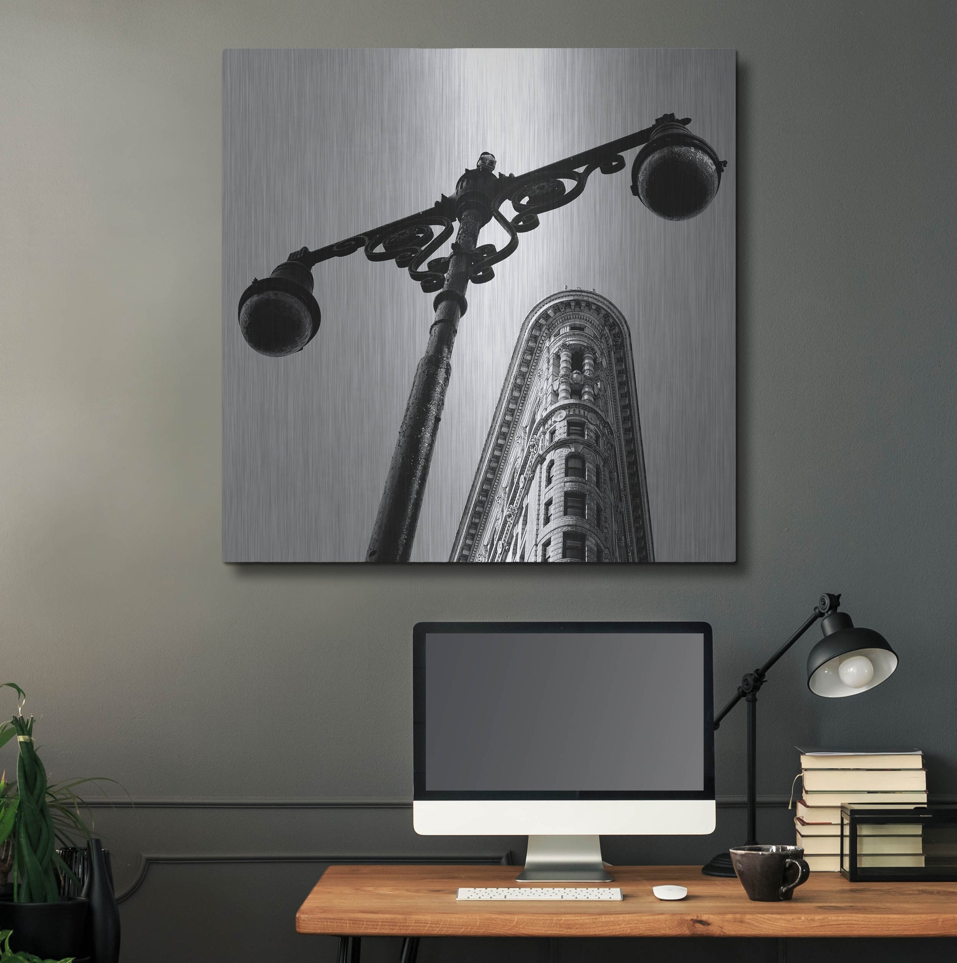 Luxe Metal Art 'NYC Flat Iron' by Nina Papiorek, Metal Wall Art,36x36