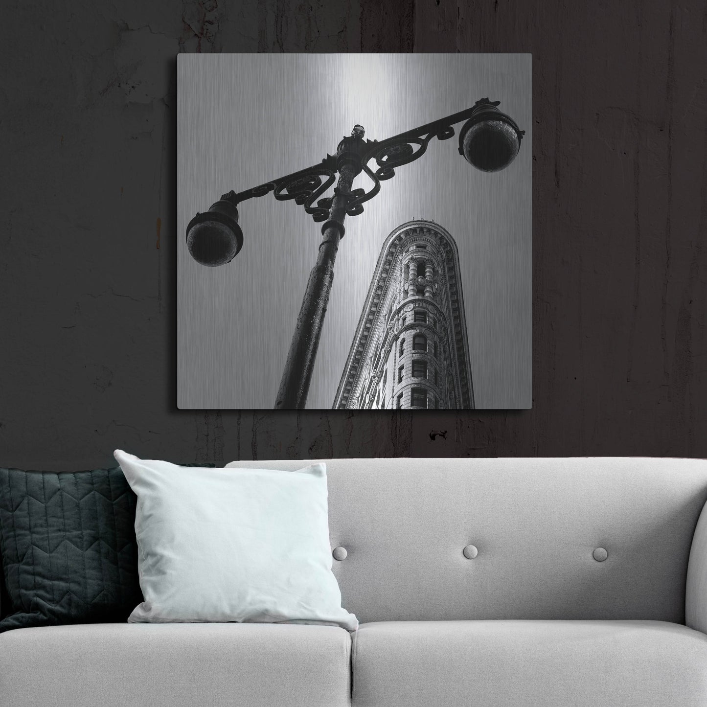 Luxe Metal Art 'NYC Flat Iron' by Nina Papiorek, Metal Wall Art,36x36