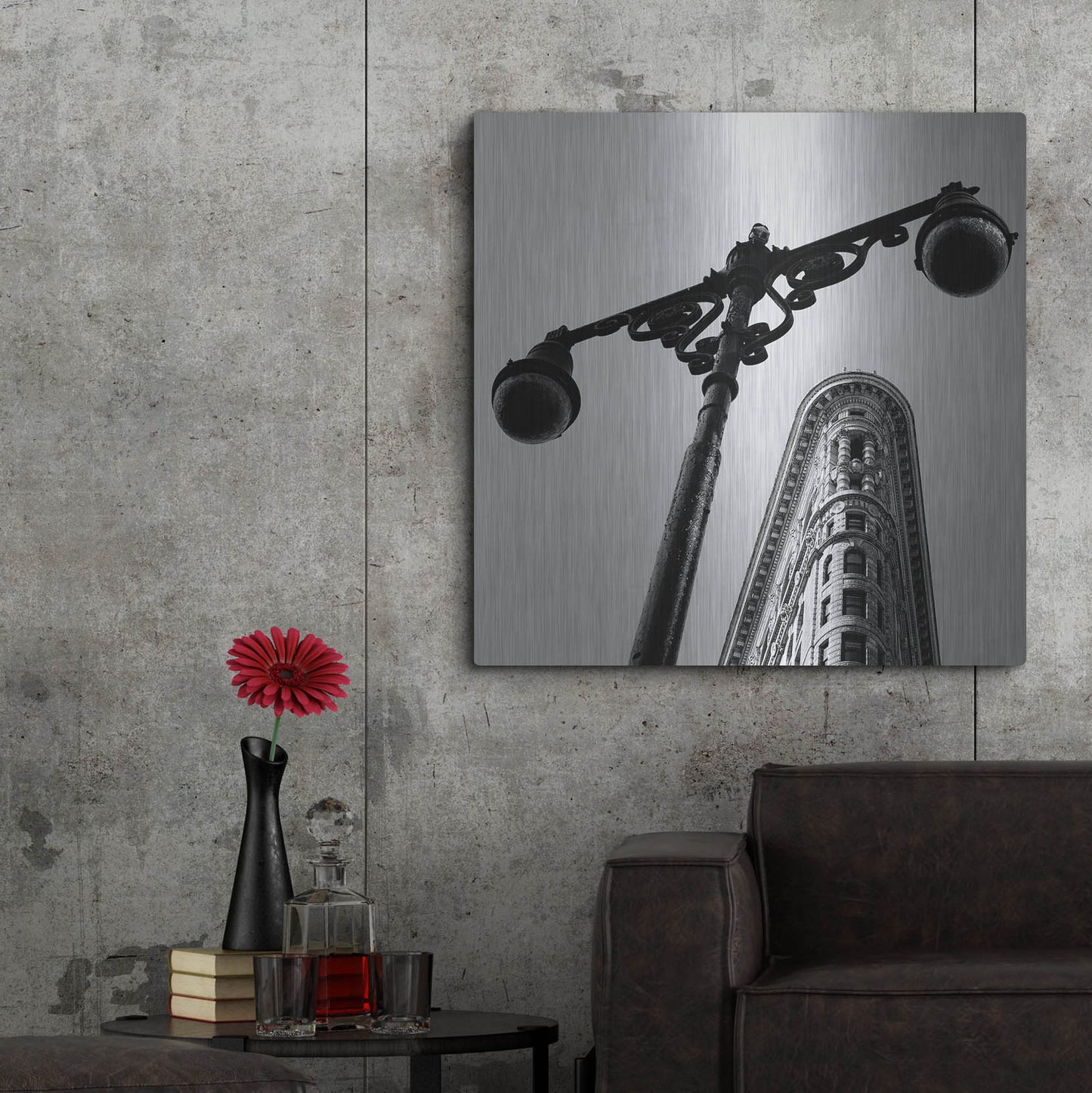 Luxe Metal Art 'NYC Flat Iron' by Nina Papiorek, Metal Wall Art,36x36