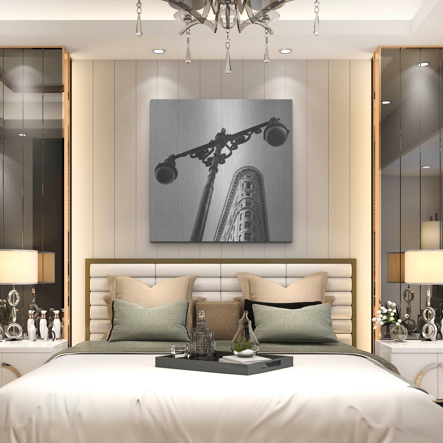 Luxe Metal Art 'NYC Flat Iron' by Nina Papiorek, Metal Wall Art,36x36