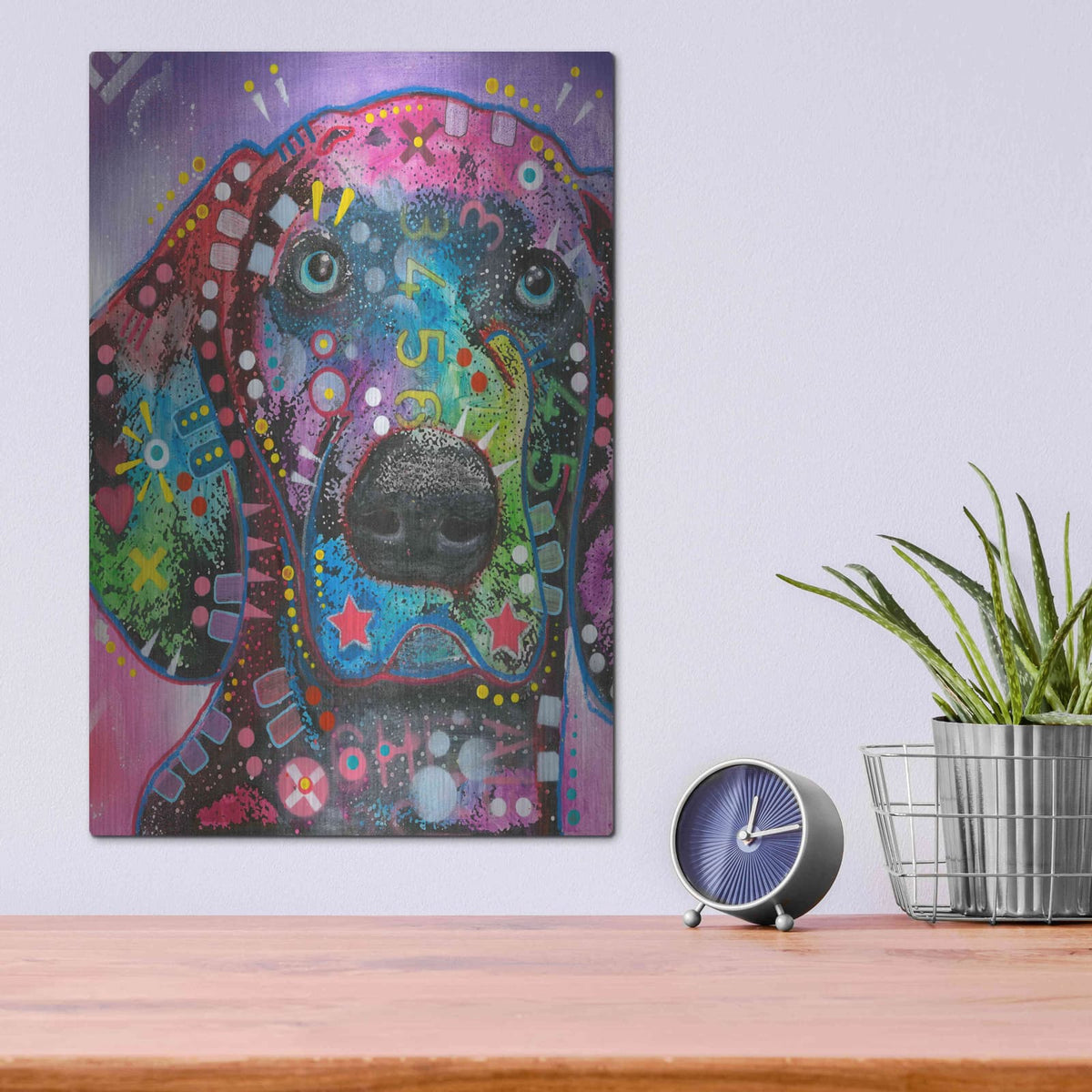 'Purple Excitement' by Dean Russo – Metal Wall Art, 12x16 room view