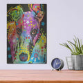 'Curious Greyhound' by Dean Russo – Metal Wall Art, 12x16 room view