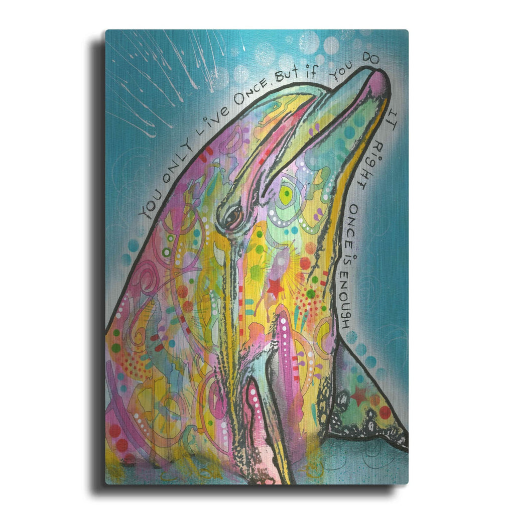 'Dolphin' by Dean Russo – Metal Wall Art