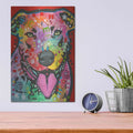 'Pit Bull Lick' by Dean Russo – Metal Wall Art, 12x16 room view