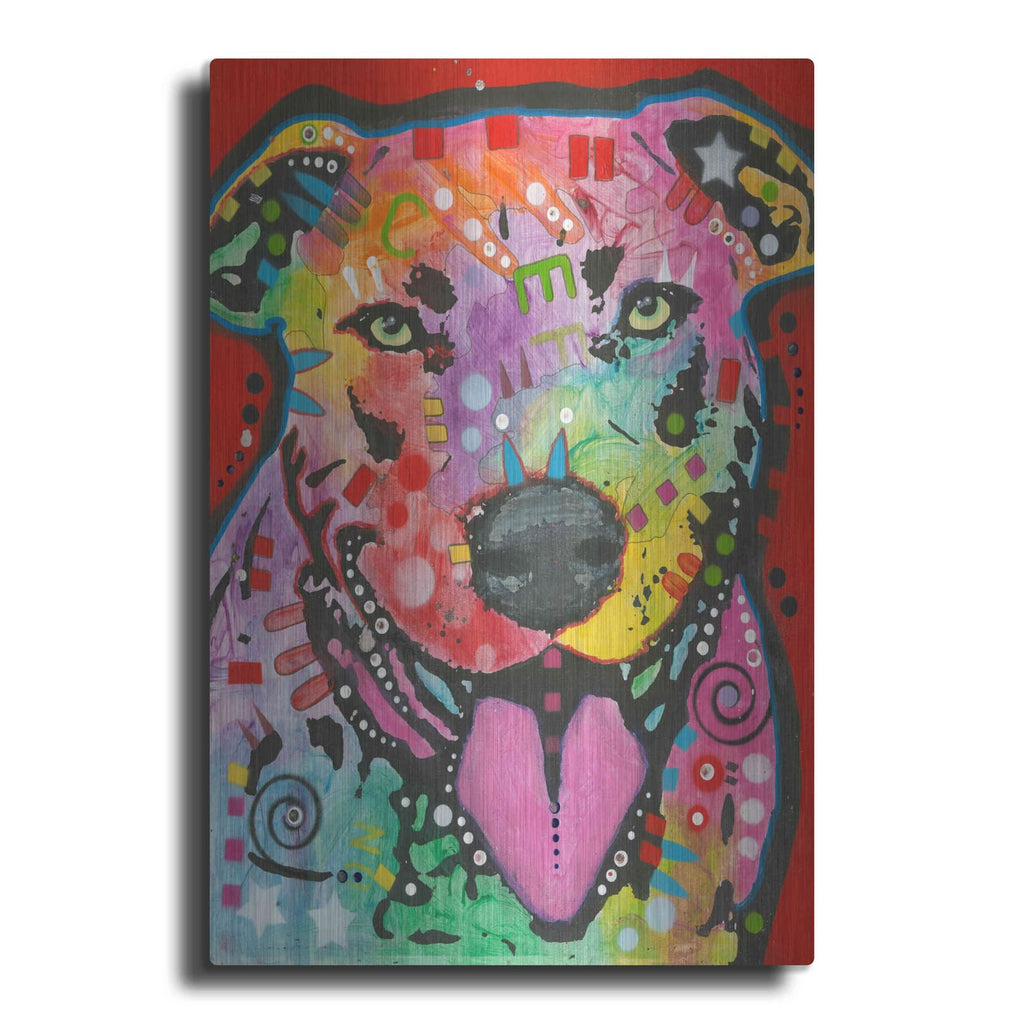 'Pit Bull Lick' by Dean Russo – Metal Wall Art