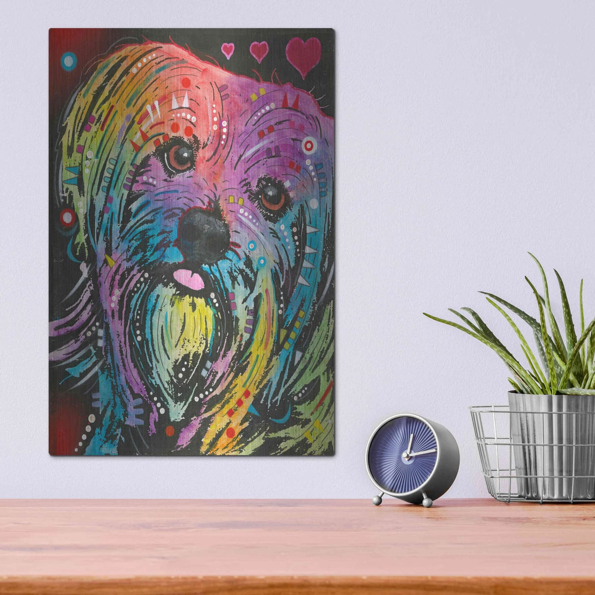 'Maltese Pup' by Dean Russo – Metal Wall Art, 12x16 room view