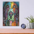'Basset Hound Original' by Dean Russo – Metal Wall Art, 12x16 room view