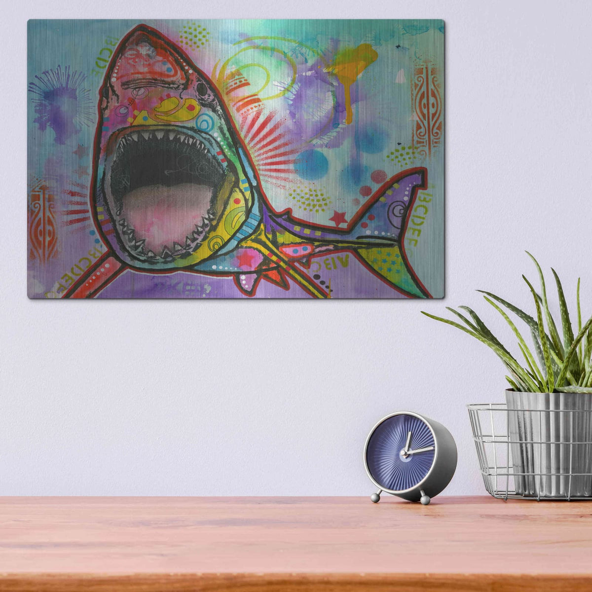 'Shark 1' by Dean Russo – Metal Wall Art, 16x12 room view