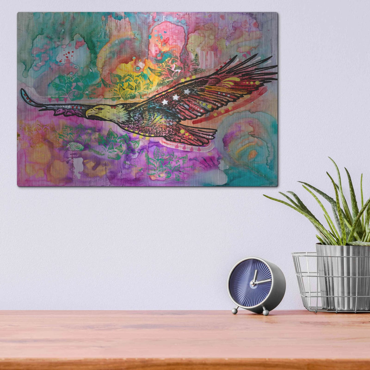 'Sacred Eagle' by Dean Russo – Metal Wall Art, 16x12 room view