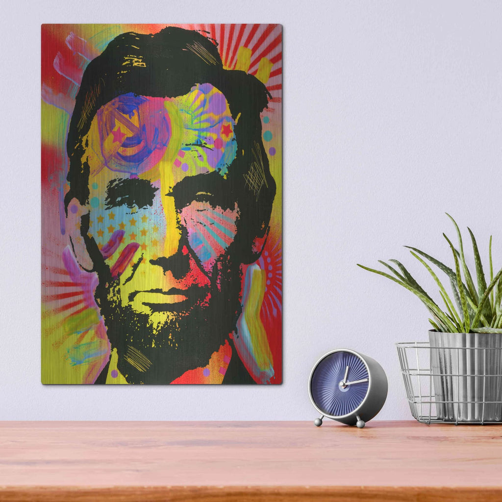 'Lincoln War Paint' by Dean Russo – Metal Wall Art, 12x16 room view