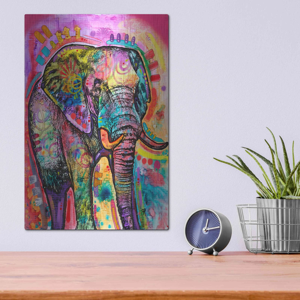 'Elephant in Charge' by Dean Russo – Metal Wall Art, 12x16 room view
