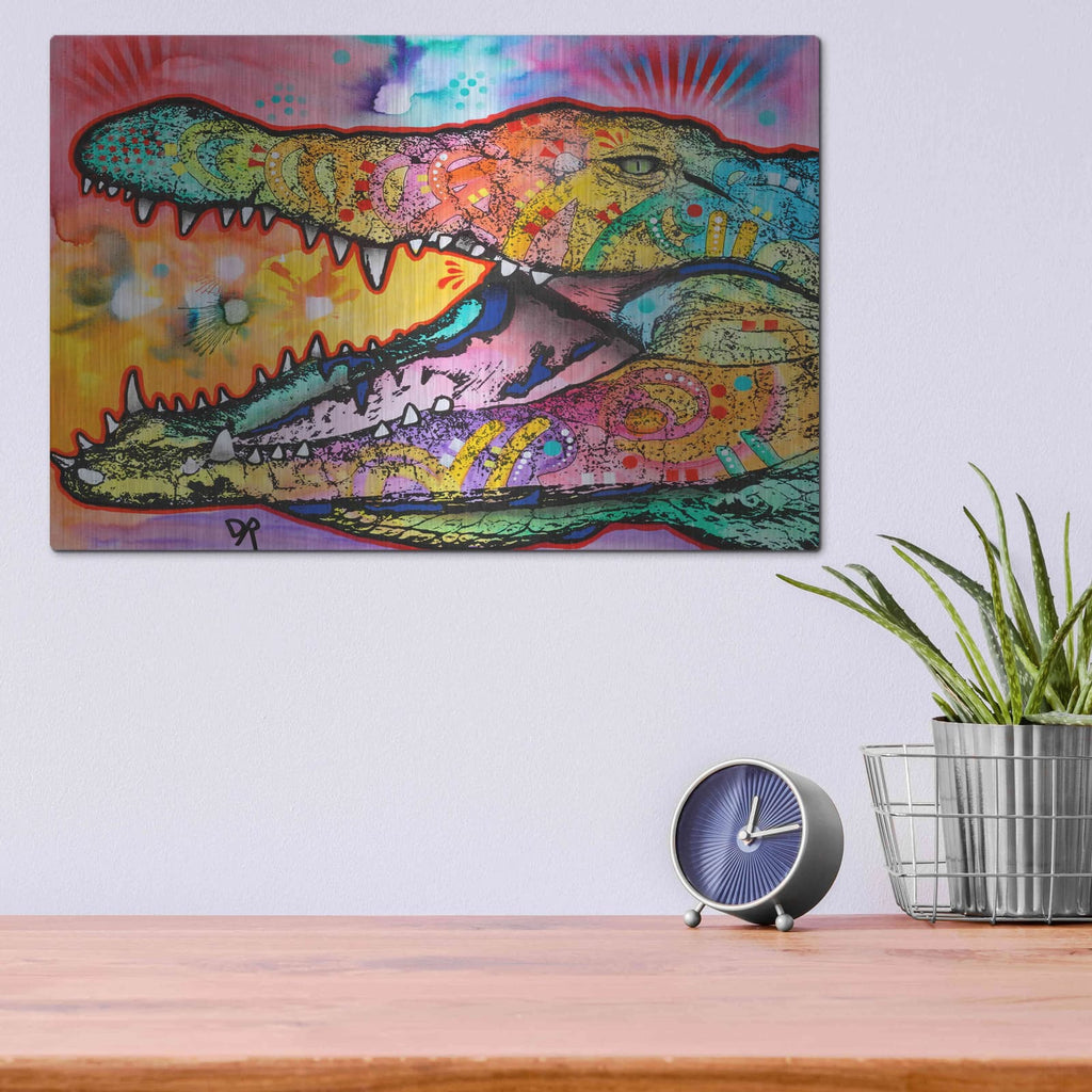 'Alligator' by Dean Russo – Metal Wall Art, 16x12 room view