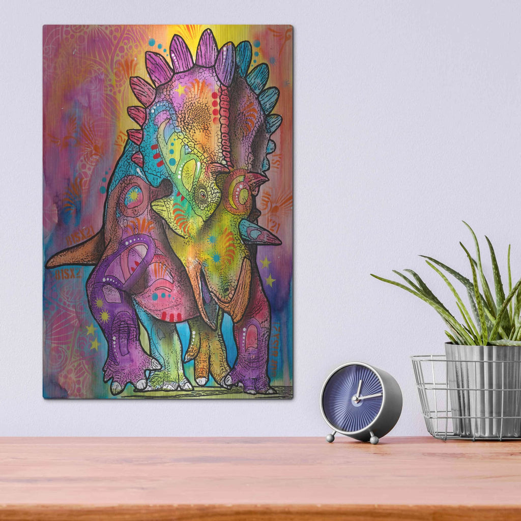 'Triceratops' by Dean Russo – Metal Wall Art, 12x16 room view
