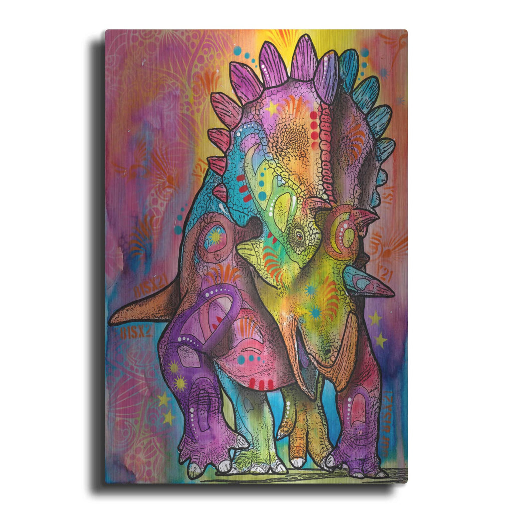 'Triceratops' by Dean Russo – Metal Wall Art