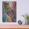 'Wise Owl' by Dean Russo – Metal Wall Art, 12x16 room view