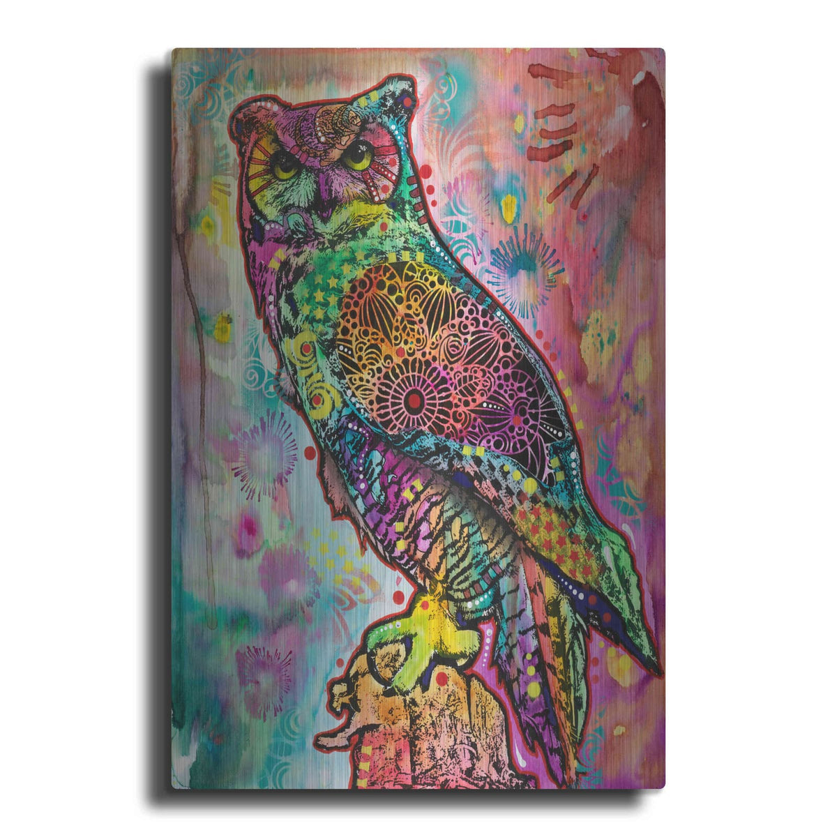 'Wise Owl' by Dean Russo – Metal Wall Art