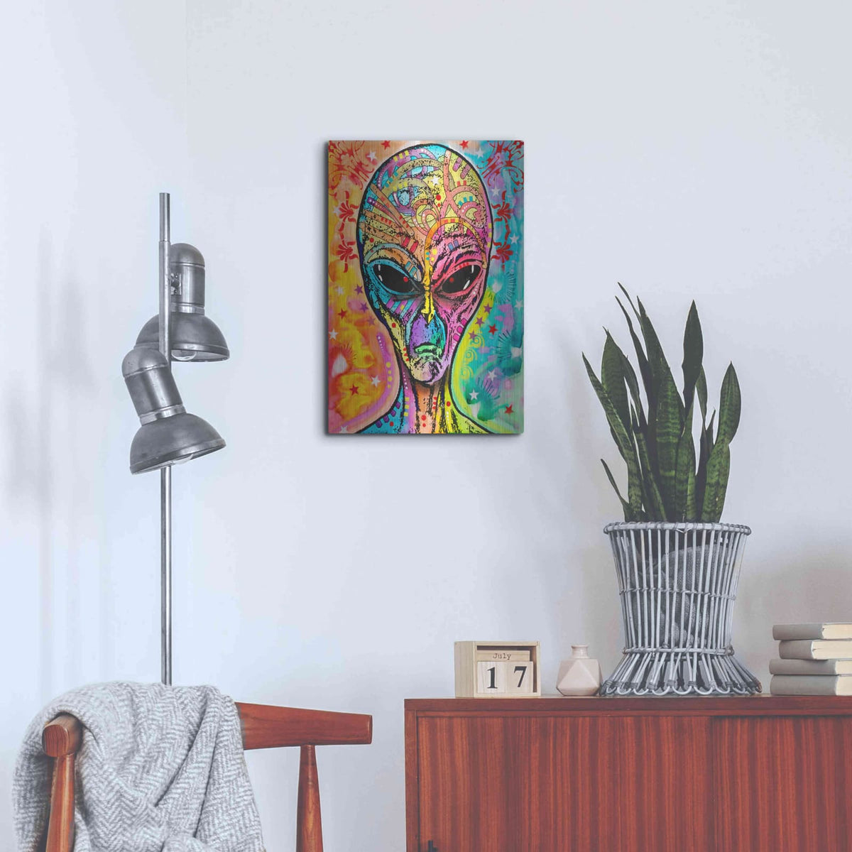 'Alien - Far Out' by Dean Russo – Metal Wall Art, 16x24 room view