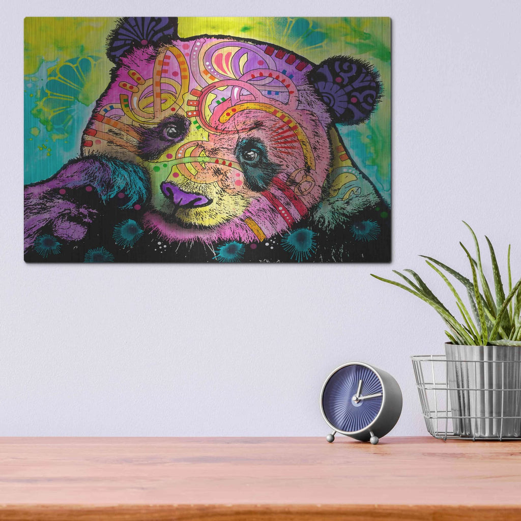 'Psychedelic Panda' by Dean Russo – Metal Wall Art, 16x12 room view