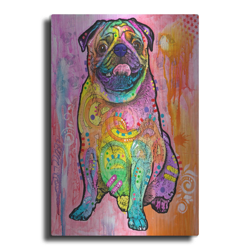 'Pugs & Kisses' by Dean Russo – Metal Wall Art