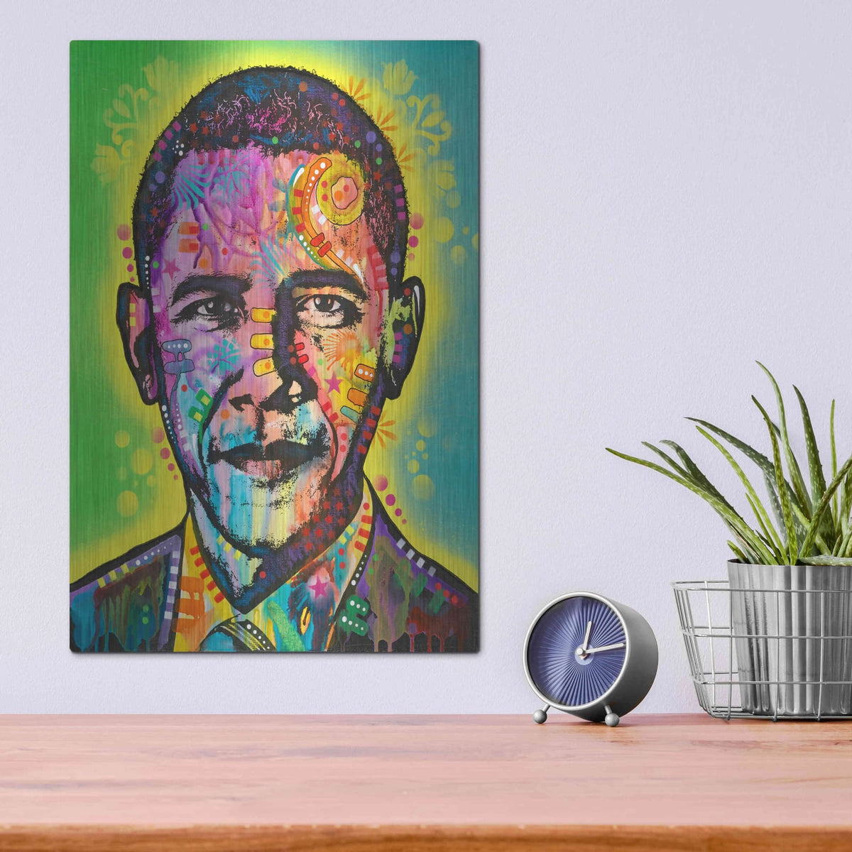 'Obama' by Dean Russo – Metal Wall Art, 12x16 room view