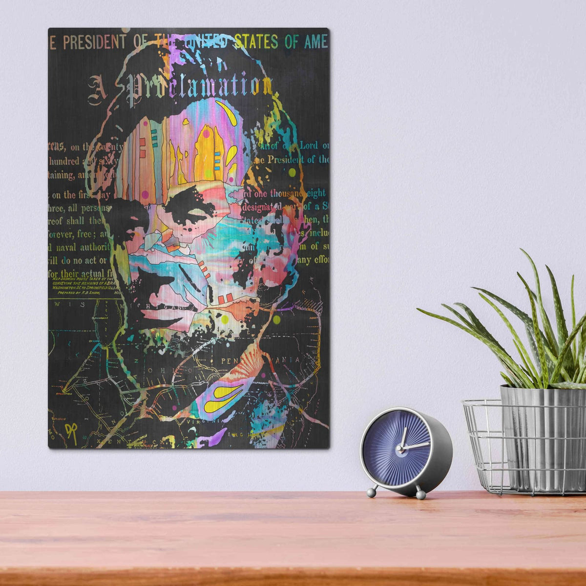 'Abe's Proclamation' by Dean Russo – Metal Wall Art, 12x16 room view