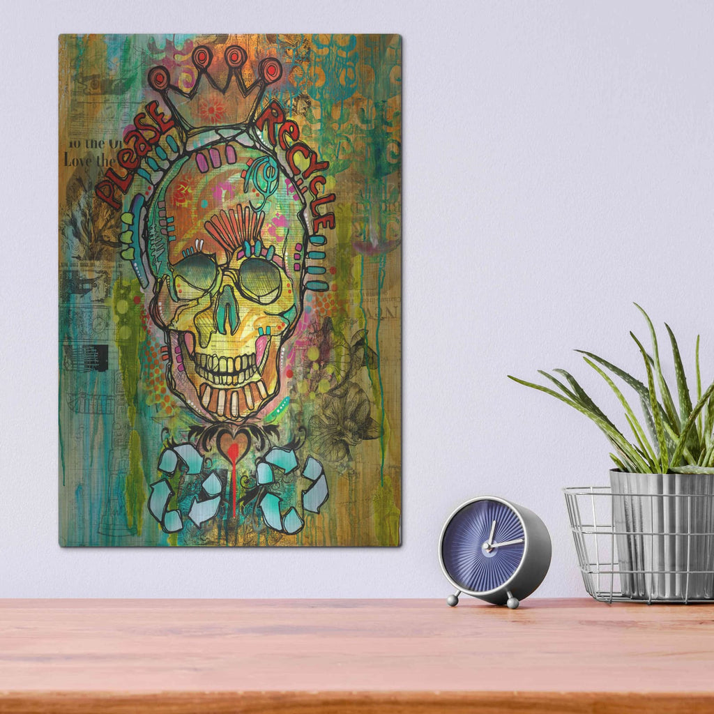 'Please Recycle' by Dean Russo – Metal Wall Art, 12x16 room view